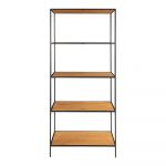 Bibliotecă cu aspect de lemn de stejar 80x170 cm Vita – House Nordic