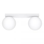 Plafonieră albă cu abajur din sticlă ø 12 cm Umerta – Nice Lamps