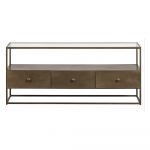 Comodă TV aurie din metal 115x50 cm Depart – BePureHome