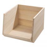 Cutie depozitare din lemn paulownia iDesign Eco Open, 25,4 x 29 cm