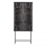 Vitrină gri antracit din metal 81x181 cm Gracious – BePureHome