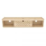 Comodă TV cu aspect de lemn de stejar 116,5x19,5 cm Sima – Kalune Design