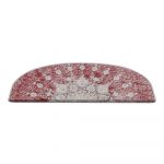 Covorașe pentru scări roșu-deschis 16 buc. 20x65 cm Chakra – Vitaus