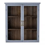 Vitrină albastră din lemn de brad suspendată 81x91 cm Hazem – Bloomingville