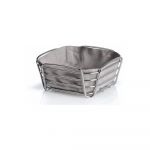 Coș pentru pâine cu pânză din bumbac Blomus Delara, lățime 20 cm, gri