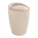 Coș de rufe și taburet, 2 în 1, Wenko Linen Look, bej