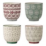 Set de 4 cești din gresie ceramică Bloomingville Karine, 180 ml