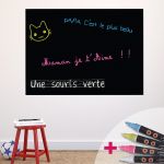 Set autocolant tip tăbliță de scris și 4 markere Ambiance Rectangular, 55 x 75 cm