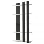 Bibliotecă alb-negru 75x150 cm Tiny - Gauge Concept