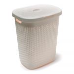 Coș de rufe Addis Rattan Hamper Calico, crem