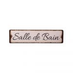 Semn din metal 40x10 cm Salle De Bain – Antic Line