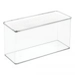 Cutie depozitare cu capac iDesign, 14,5 x 34 cm