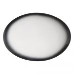 Farfurie ovală din ceramică Maxwell & Williams Caviar, 30 x 22 cm, alb - negru