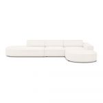 Colțar bej cu tapițerie bouclé (pe partea dreaptă) Jodie – Micadoni Home