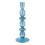 Sfeșnic din sticlă PT LIVING Glass Art, albastru