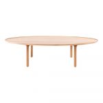 Măsuță de cafea în culoare naturală din lemn de stejar 80x150 cm Mu – Gazzda