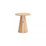 Masă de dining în culoare naturală rotundă cu aspect de lemn de stejar ø 65 cm Cep – Teulat