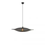 Lustră negru-mat cu abajur din bambus ø 92 cm Kumo – Markslöjd