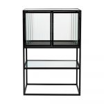 Vitrină neagră din metal 60x90 cm Boli – Dutchbone