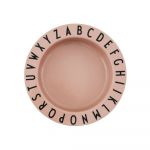 Farfurie adâncă pentru copii Design Letters Eat & Learn, ø 15,5 cm, bej