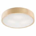 Plafonieră maro deschis cu abajur din sticlă ø 47 cm Eveline – LAMKUR