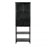 Vitrină neagră din metal 60x161 cm Denver – Dutchbone