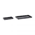 Set 2 tăvi din marmură Hübsch Nena, negru