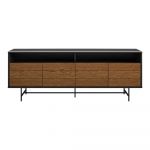 Masă TV neagră cu aspect de stejar 157x58 cm Reznor - Støraa