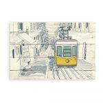 Semn din lemn 60x40 cm Train – Really Nice Things