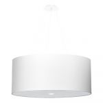 Lustră albă cu abajur din sticlă ø 60 cm Volta - Nice Lamps