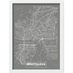 Poster cu ramă 40x55 cm Bratislava – Wallity