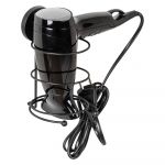 Suport de perete pentru uscătorul de păr Wenko Vacuum-Loc® Milazzo, negru