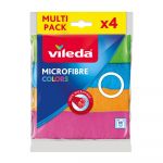 Set de 4 lavete din microfibră Vileda Colors, 30 x 30 cm