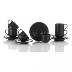 Cești negre 12 buc. pentru espresso 75 ml – Kütahya Porselen
