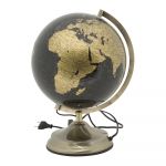 Veioză Mauro Ferretti Globe Bronze, ø 25 cm, formă glob