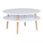 Măsuță de cafea Ragaba UFO, Ø 70 cm, alb