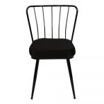 Scaune de dining negre 2 buc. din metal Yildiz – Kalune Design