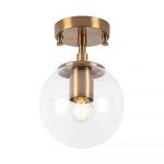 Plafonieră în culoarea bronz cu abajur din sticlă ø 15 cm Atmaca – Opviq lights