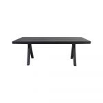Masă de dining neagră 100x220 cm Muden – Light & Living