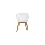 Scaune de grădină albe 2 buc. din plastic Sophie Teak – Hartman