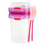 Recipient pentru iaurt 2 buc./cu tacâmuri Push&Push – Vialli Design