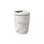 Cană de voiaj din porțelan Villeroy & Boch Like To Go, 290 ml, gri - alb