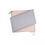 Husă protectie din bumbac pentru pătuț Nattiot Dots, 35 x 190 cm
