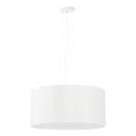 Lustră albă cu abajur textil ø 50 cm Volta – Nice Lamps