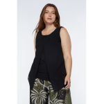 Bluza fara maneci cu decolteu rotund
