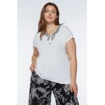 Bluza tunica cu detaliu crosetat