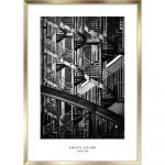 Ramă foto de perete Styler Floryda, 53 x 73 cm, auriu