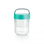Recipient cu capac turcoaz pentru supă Lékué To Go, 400 ml