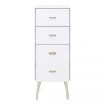 Comodă albă înaltă 41x105 cm Mino - Tvilum