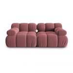Canapea roz cu tapițerie din catifea 188 cm Bellis – Micadoni Home